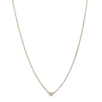 Tiffany 18K Yellow Gold Diamond .10ct Elsa Peretti Diamonds by the Yard Pendant Necklace 1 of 5