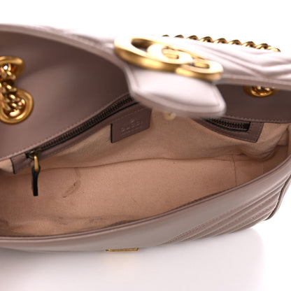 Gucci Calfskin Matelasse Small GG Marmont Shoulder Bag Porcelain Rose 5 of 15