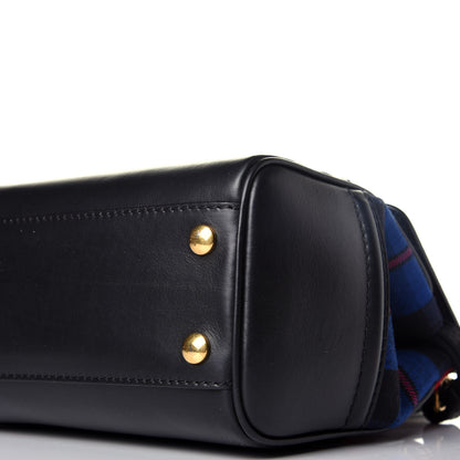 Versace Vitello Tartan Medium Baroque Palazzo Empire Bag Black Rosso 10 of 10