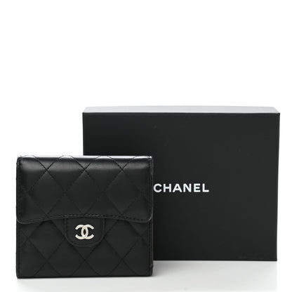 Chanel Lambskin Quilted Compact Flap Wallet Black 15 of 15