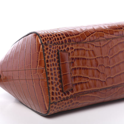 Givenchy Calfskin Crocodile Embossed Small Antigona Cognac 9 of 11