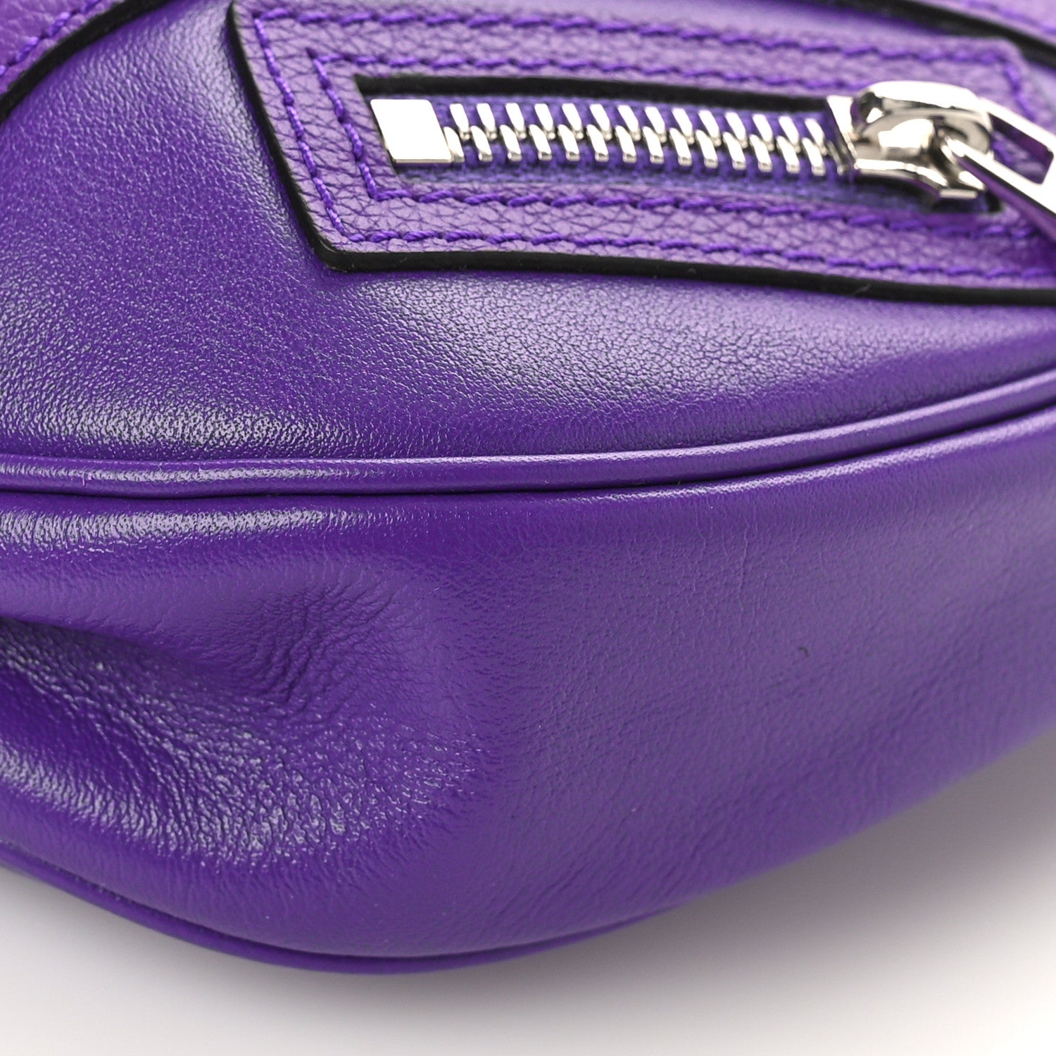 Versace Calfskin Small Repeat Zip Hobo Purple 8 of 8