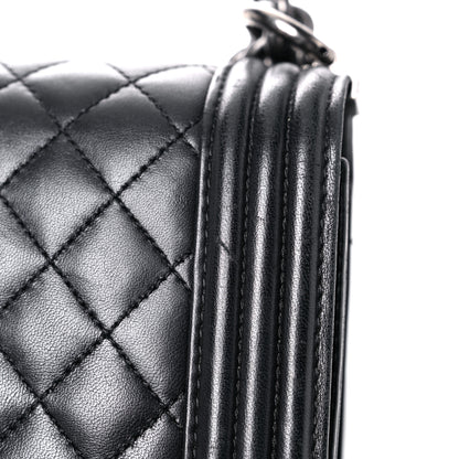 Chanel Lambskin Quilted New Medium Boy Flap Black 22 of 25
