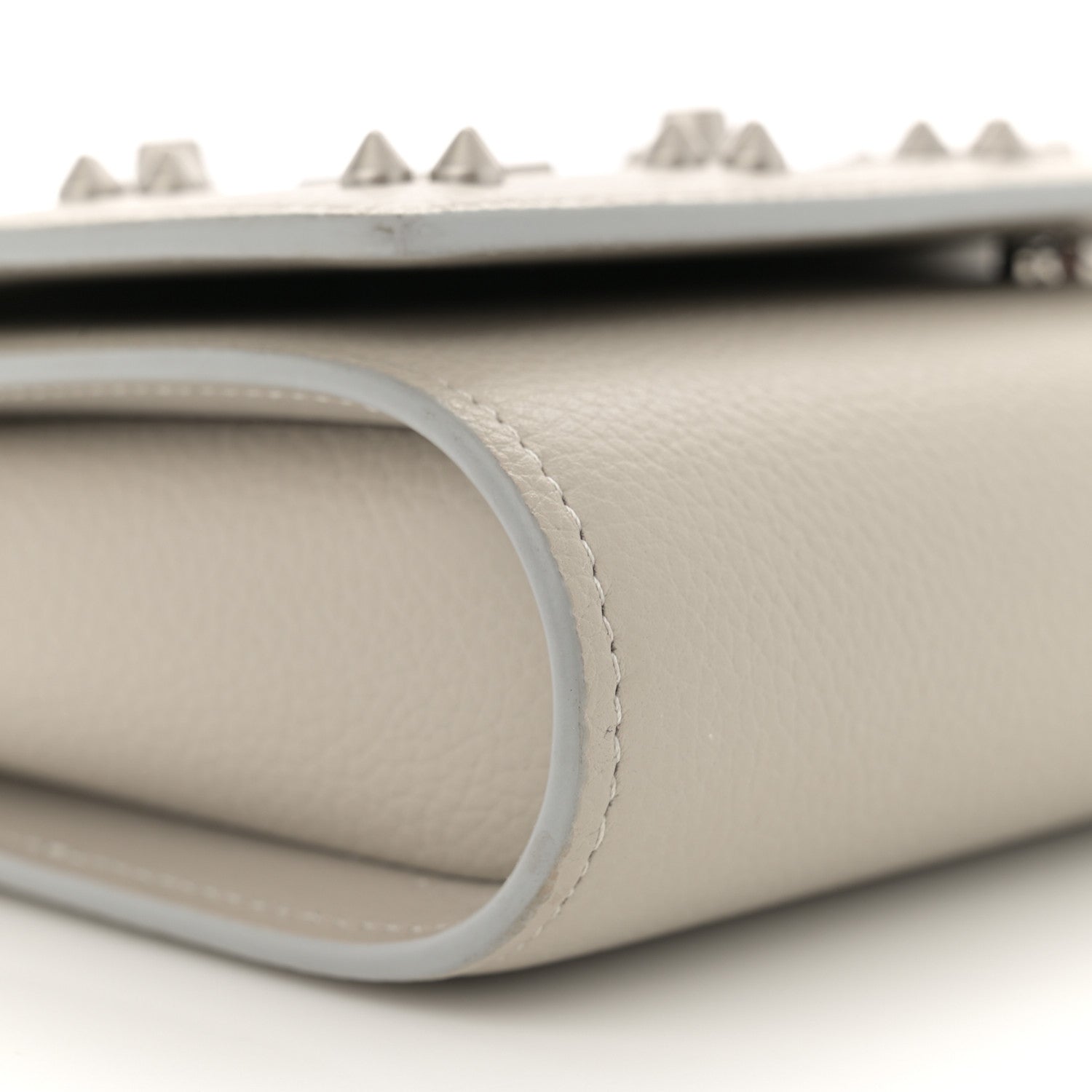 Christian Louboutin Calfskin Spikes Loubinthesky Paloma Clutch Goose 9 of 13