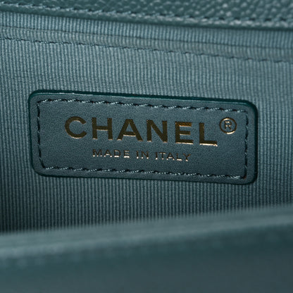Chanel Caviar Quilted Small Boy Flap Light Blue 5 of 10
