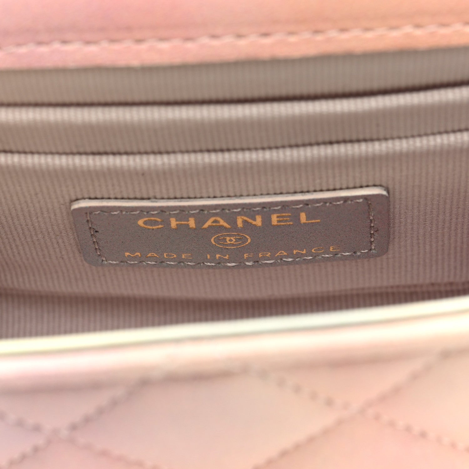 Chanel Lambskin Quilted Ombre Top Handle Flap Clutch With Chain Pink 6 of 11