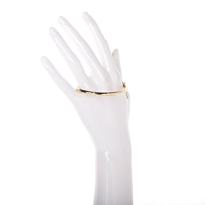 Tiffany 18K Yellow Gold Platinum Diamond 4.5mm Etoile Bangle Bracelet 2 of 4