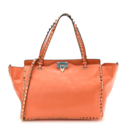Valentino Garavani Vitello Medium Rockstud Tote Melon Sorbet 1 of 18