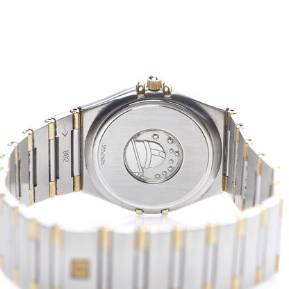 Omega Stainless Steel 18K Yellow Gold 33mm Constellation Quartz Watch White 1312.30 4 of 5