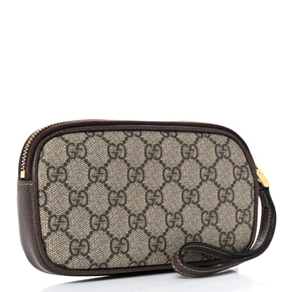 Gucci GG Supreme Monogram Ophidia Phone Case Wristlet Brown 3 of 13