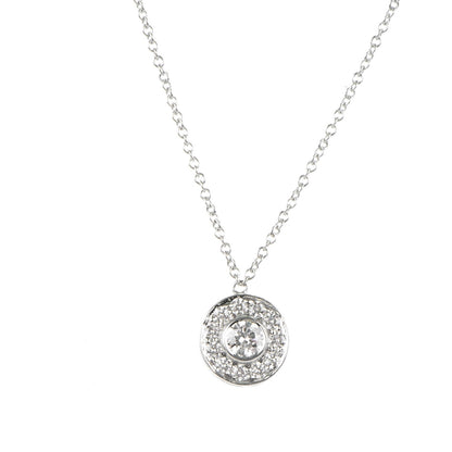 Tiffany Platinum Diamond .40ctw Circlet Pendant Necklace 3 of 6