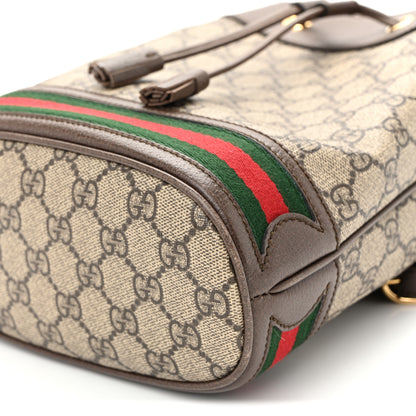 Gucci GG Supreme Monogram Web Small Ophidia Bucket Bag Brown 10 of 11