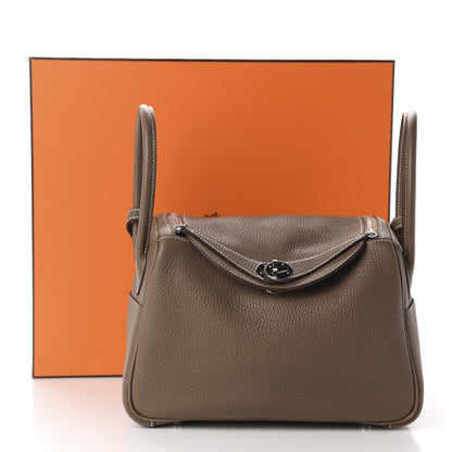 Hermes Taurillon Clemence Lindy 26 Etoupe 11 of 11