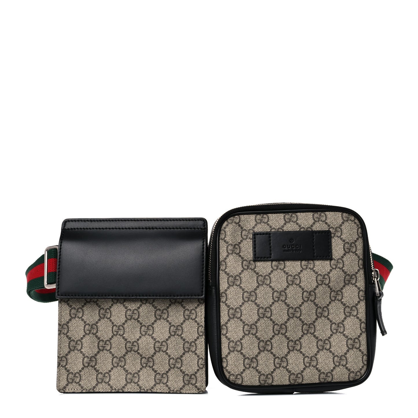 GG Supreme Monogram Web Belt Bag Black