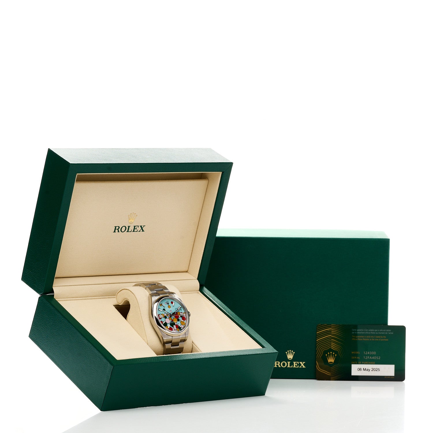 Rolex Stainless Steel 41mm Oyster Perpetual Watch Celebration Dial