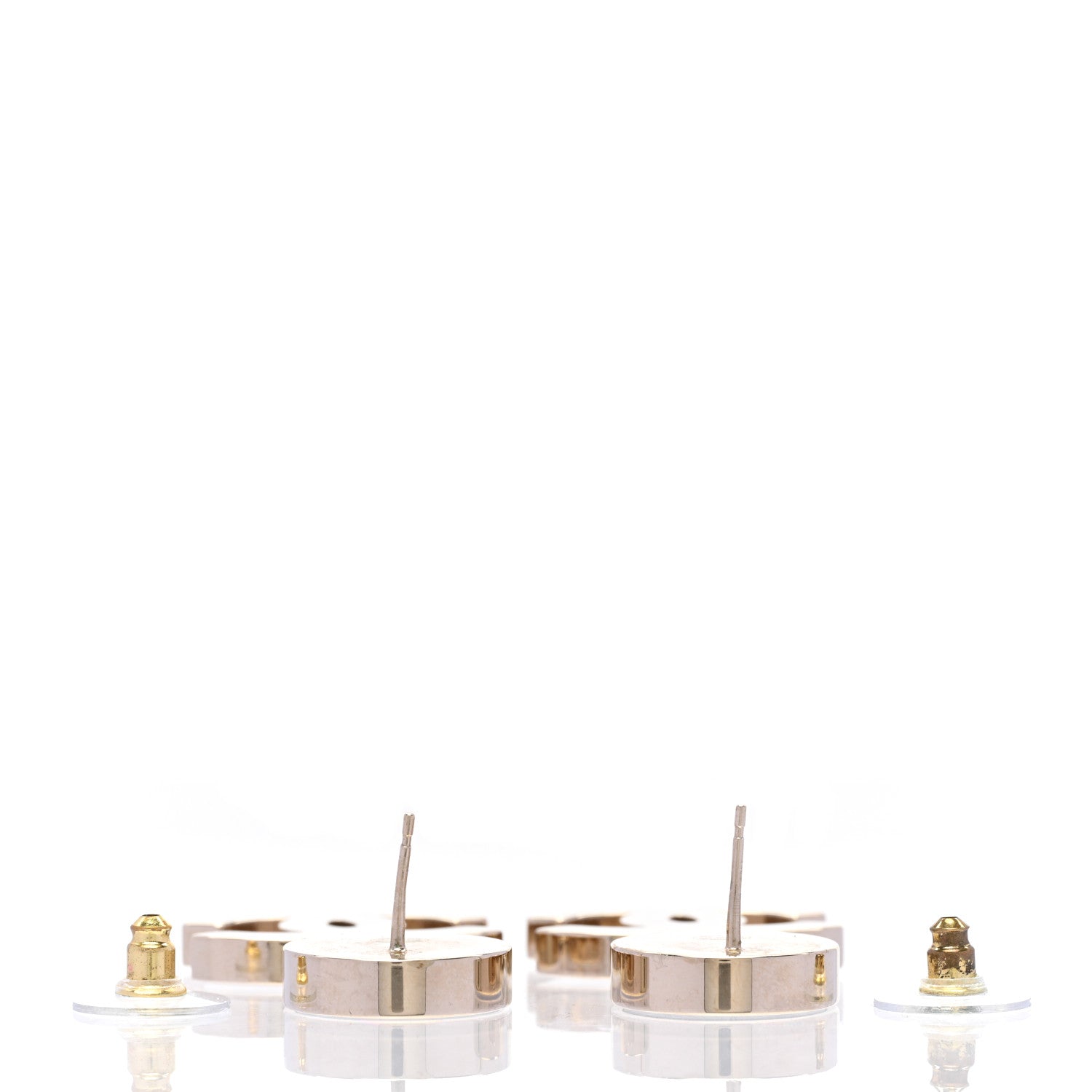 Chanel Enamel CC Drop Earrings Black White 3 of 5