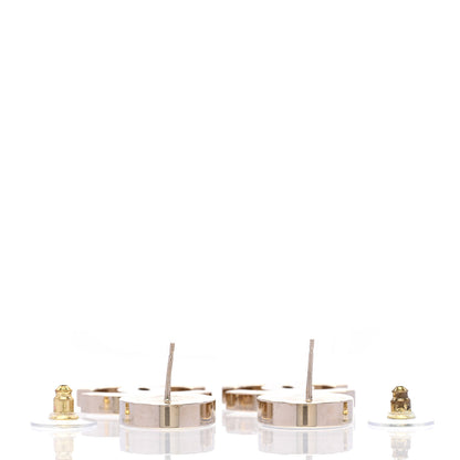 Chanel Enamel CC Drop Earrings Black White 3 of 5