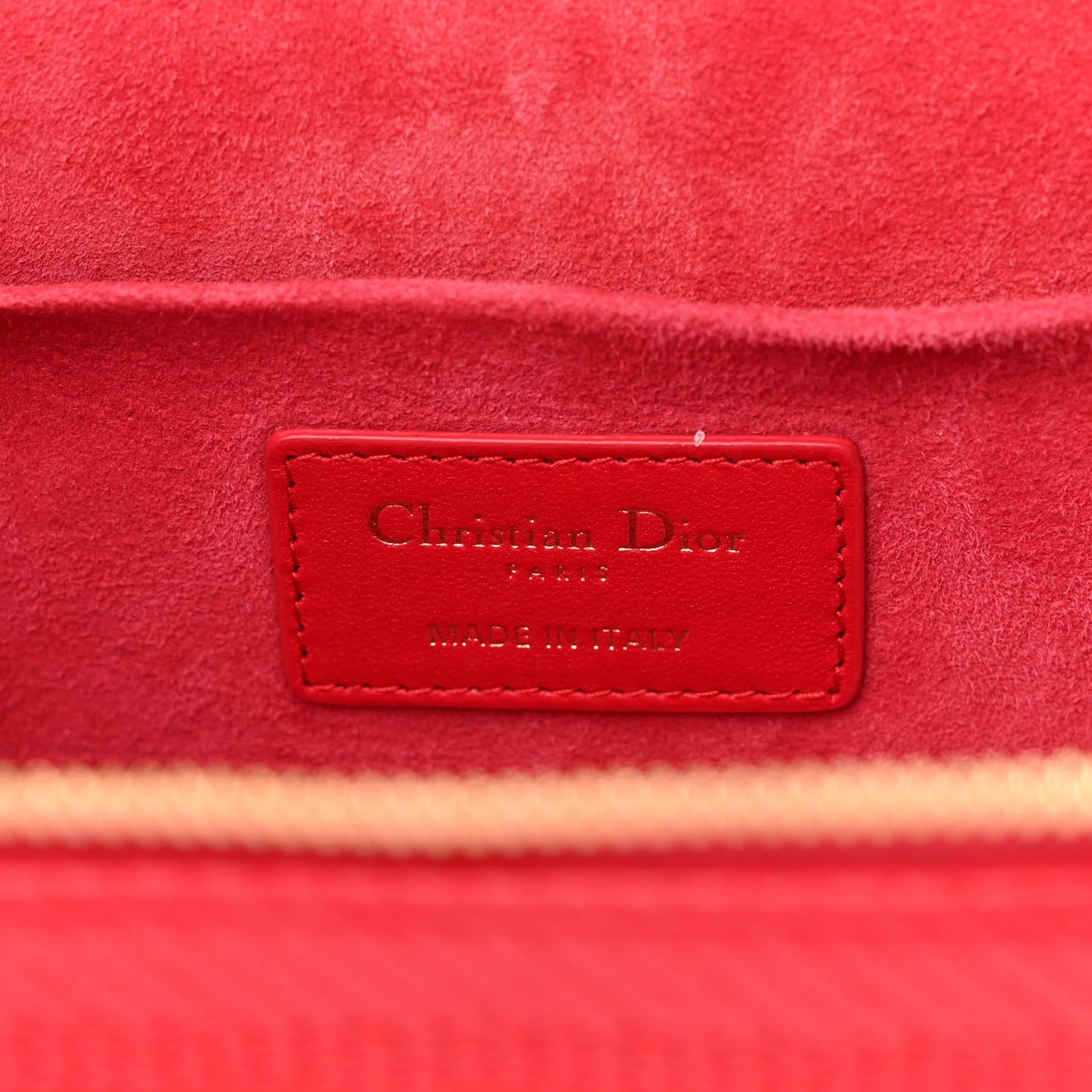 Lambskin Cannage Small Diortravel Vanity Case Red