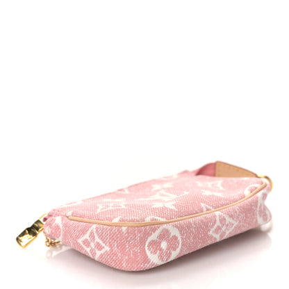 Louis Vuitton Denim Jacquard Monogram Micro Pochette Accessories Rose 4 of 8