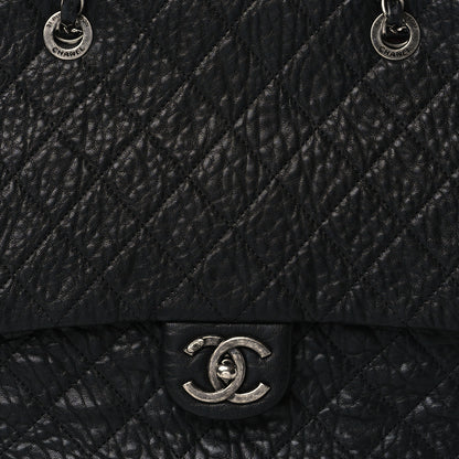 Chanel Crumpled Lambskin Quilted Large Tote Black 7 of 9