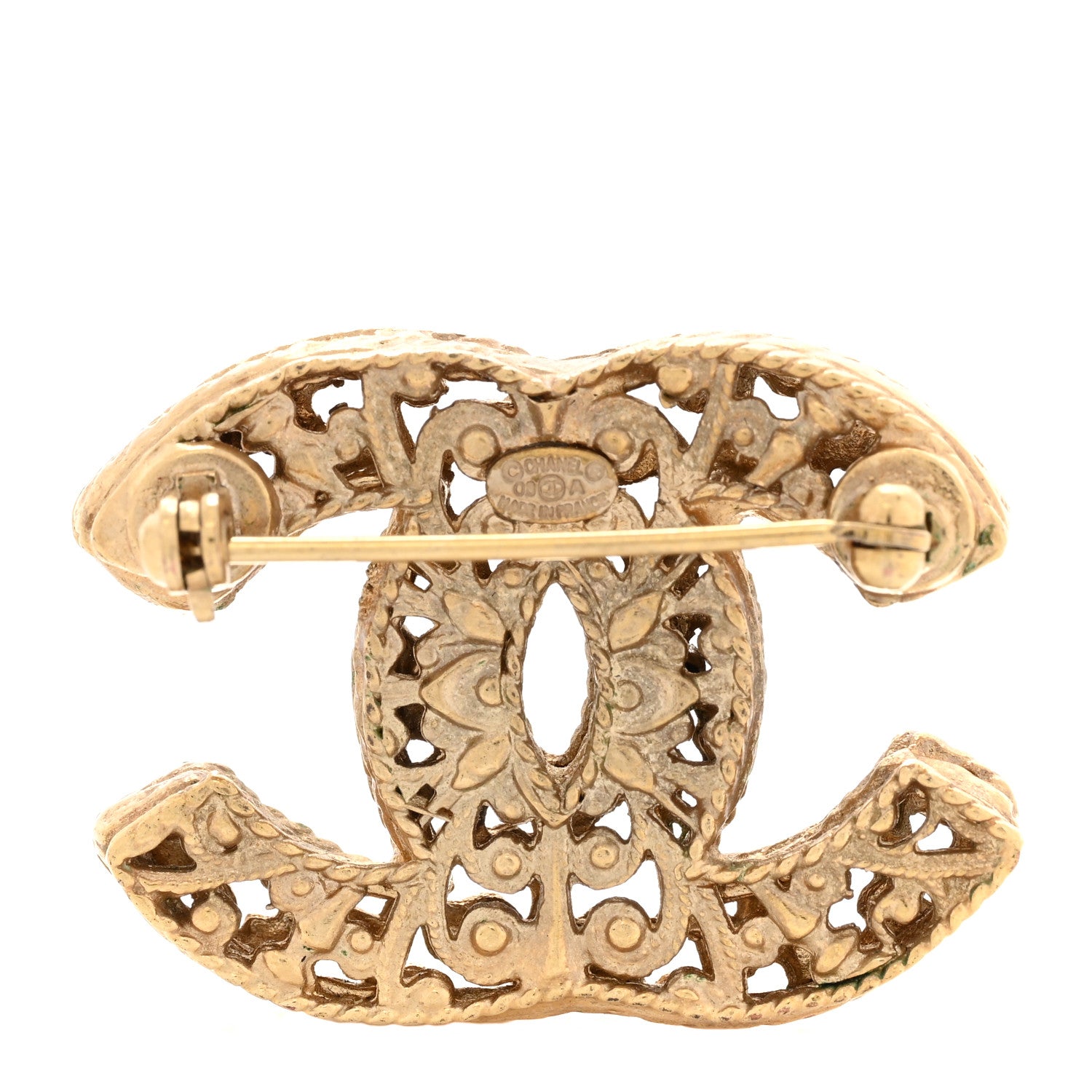 Chanel Chain CC Brooch Gold 3 of 5