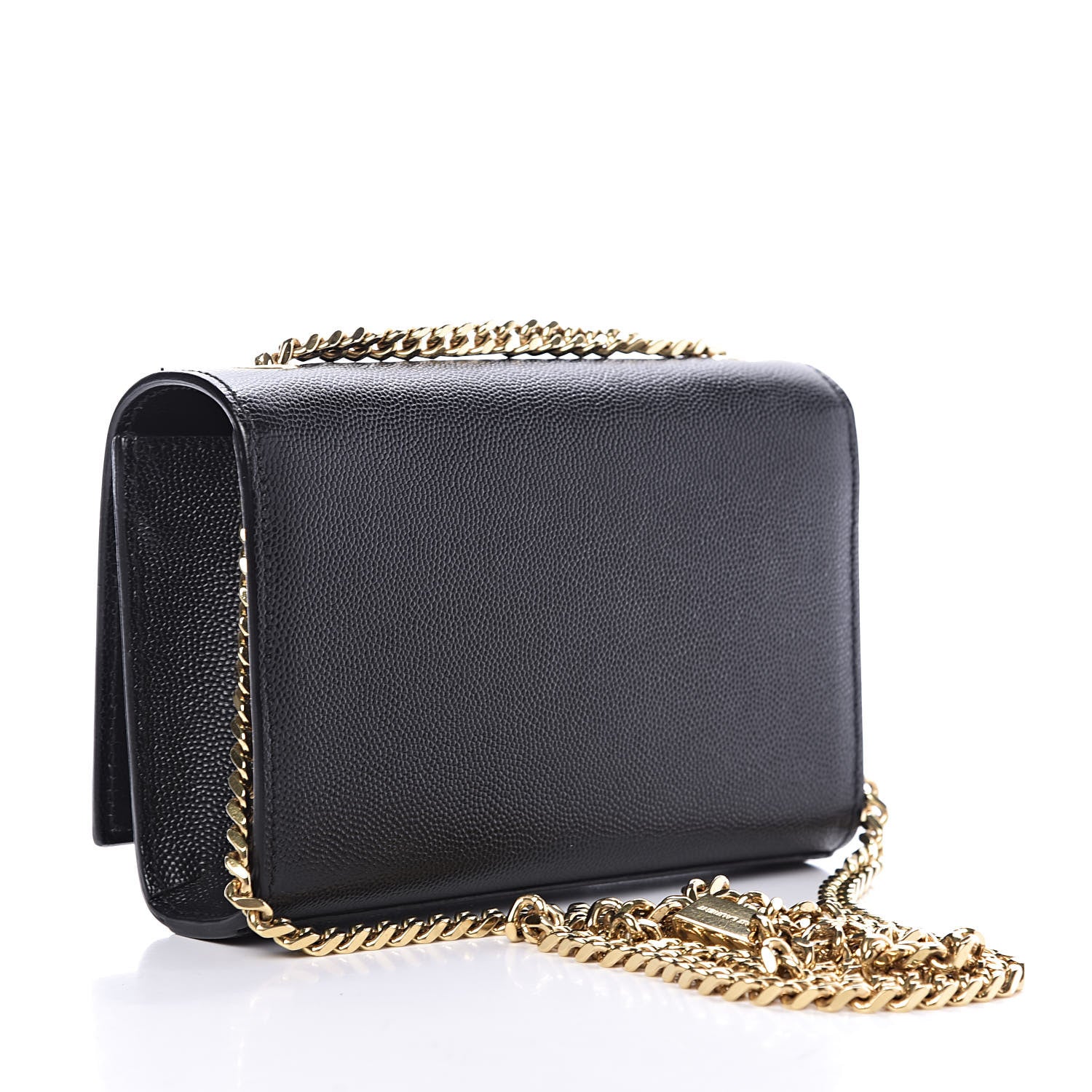 Saint Laurent Grain De Poudre Small Monogram Kate Satchel Black 3 of 12