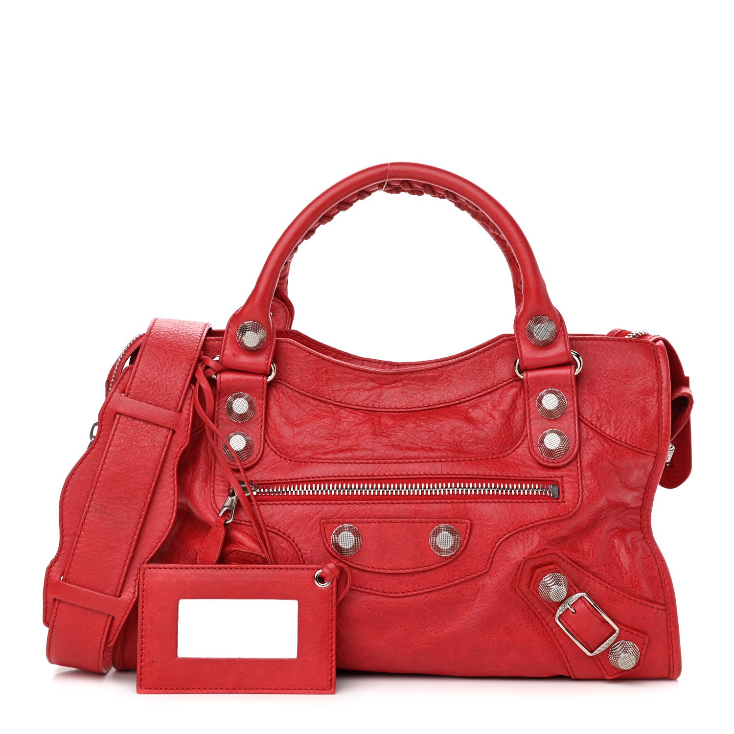 Balenciaga Agneau Giant 21 Silver Hardware City Rouge Coquelicot 1 of 14