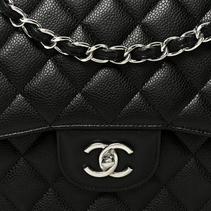 Chanel Caviar Quilted Jumbo Double Flap Black 9 of 12