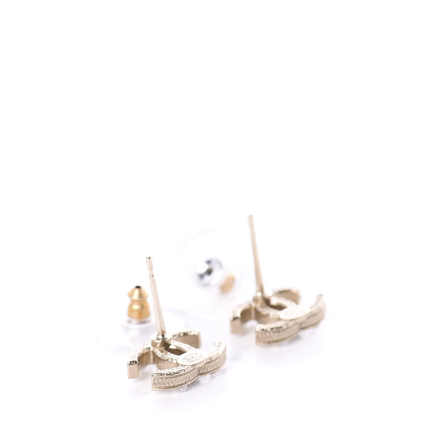 Pearl Crystal CC Earrings Gold