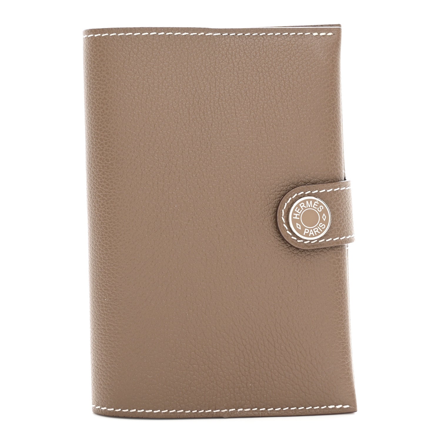 Hermes Evercolor Laque RMS Passport Holder Etoupe 1 of 7