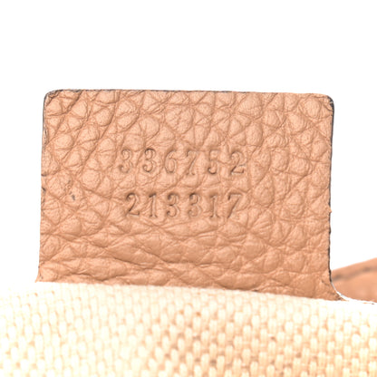 Gucci Pebbled Calfskin Medium Soho Flap Crossbody Camelia 7 of 10