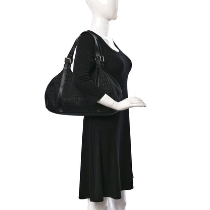 Fendi Zucchino Vitello Shoulder Bag Black 2 of 12