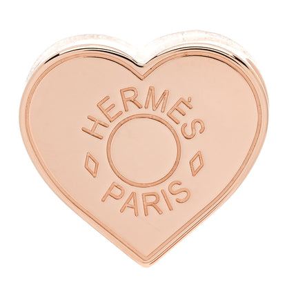 Hermes Rose Gold Plated Brass Mini Coeur Twilly Scarf Ring 1 of 5