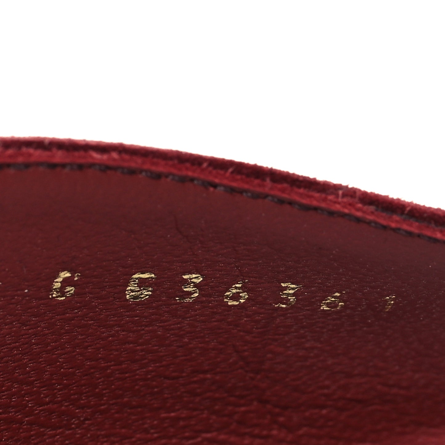 Grosgrain Suede Cap Toe CC Flats 36.5 Burgundy Black