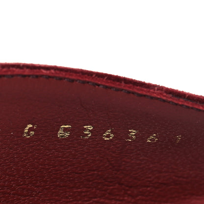 Chanel Grosgrain Suede Cap Toe CC Flats 36.5 Burgundy Black 6 of 8