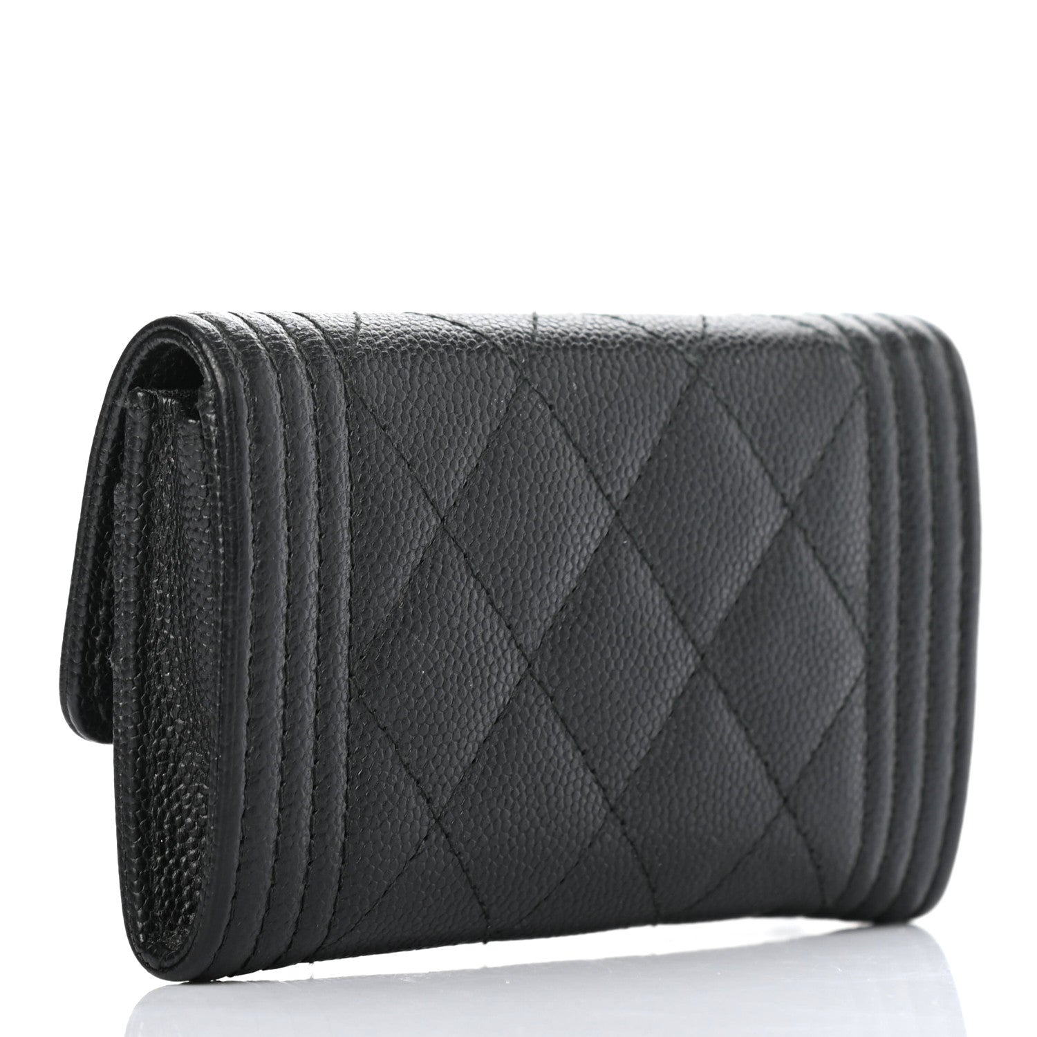 Chanel Caviar Quilted Boy Flap Card Holder Black 2 of 6