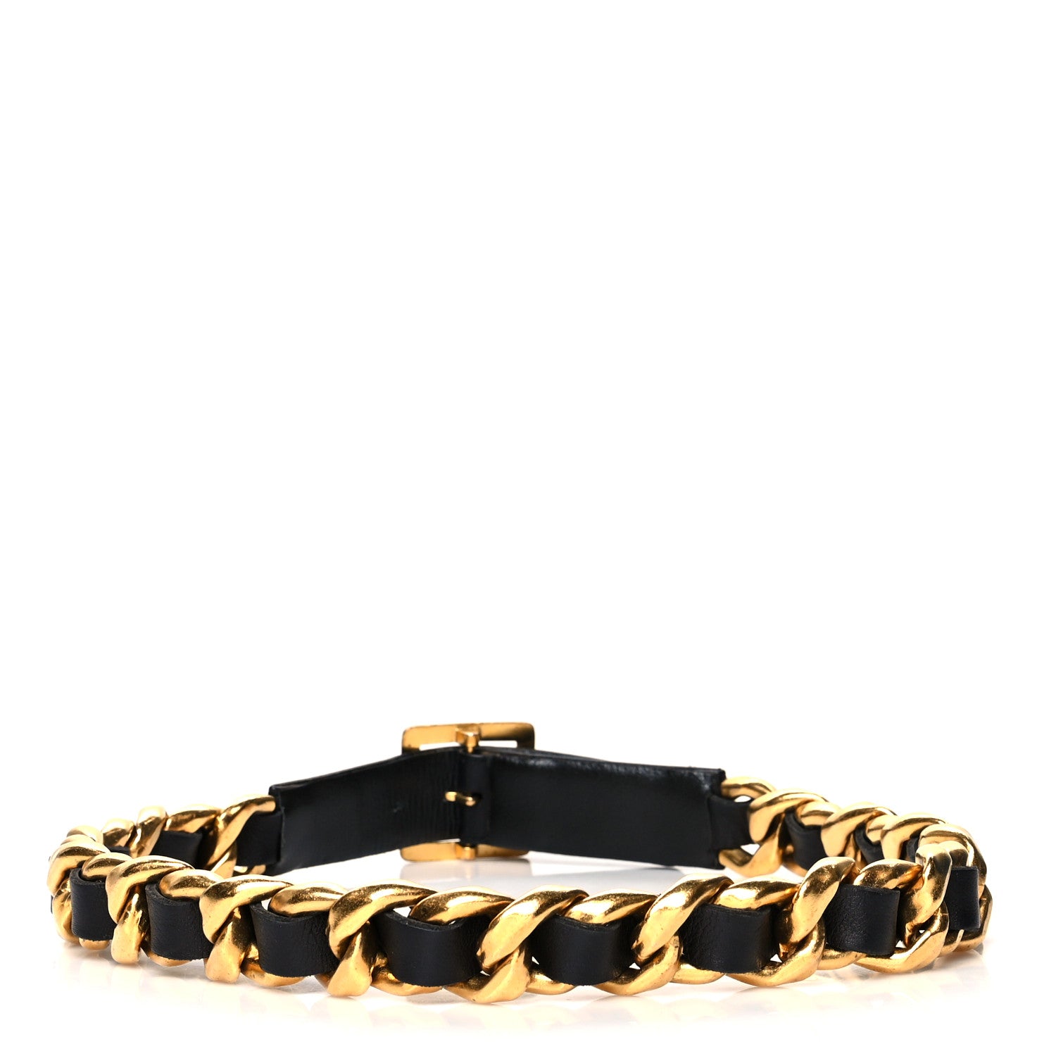 Chanel Lambskin Chain Belt 70 28 Black Gold 2 of 6