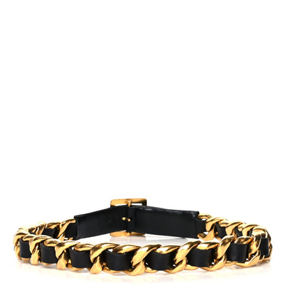 Chanel Lambskin Chain Belt 70 28 Black Gold 2 of 6