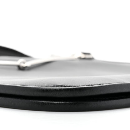 Gucci Calfskin Horsebit Slim Shoulder Bag Black 10 of 11