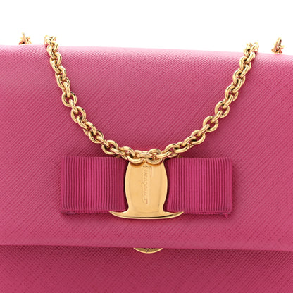 Salvatore Ferragamo Hammered Calfskin Mini Vara Bow Crossbody Bag Agata Rosa 15 of 21