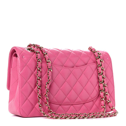 Chanel Caviar Quilted Medium Double Flap Dark Pink 3 of 10