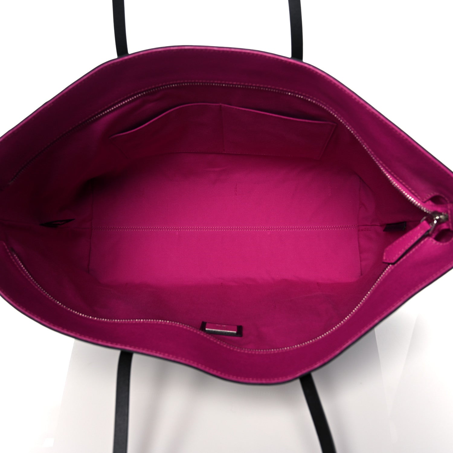 Fendi Vitello Elite Cuoio Monster Buggies Medium Roll Tote Carbone Black Multicolor Magenta 5 of 10