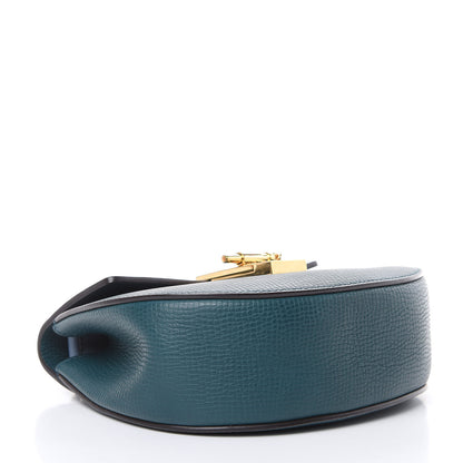 Chloe Grained Calfskin Lambskin Mini Bi-Color Drew Shoulder Bag Cloudy Blue 4 of 12