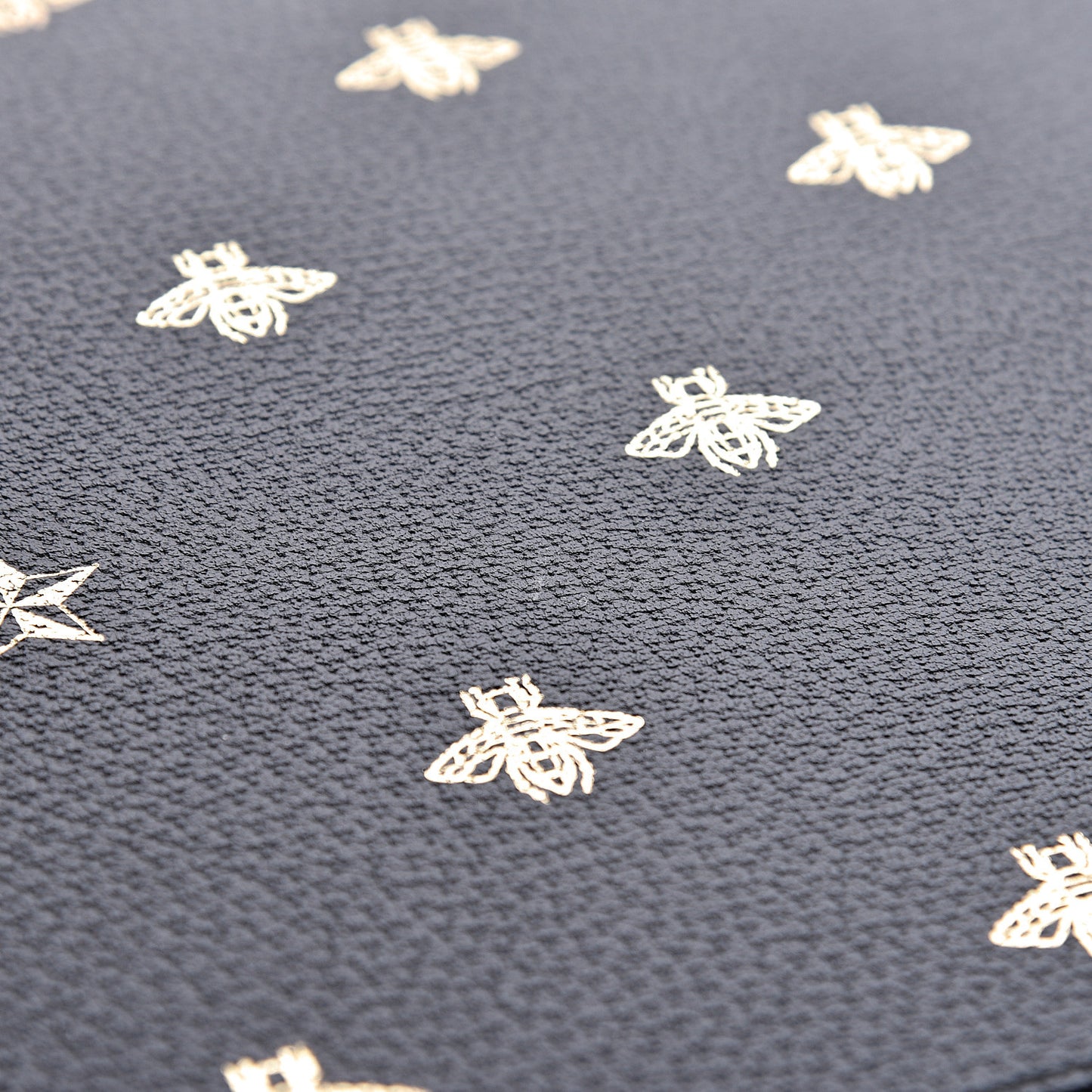 Grained Calfskin Bee Star Messenger Black