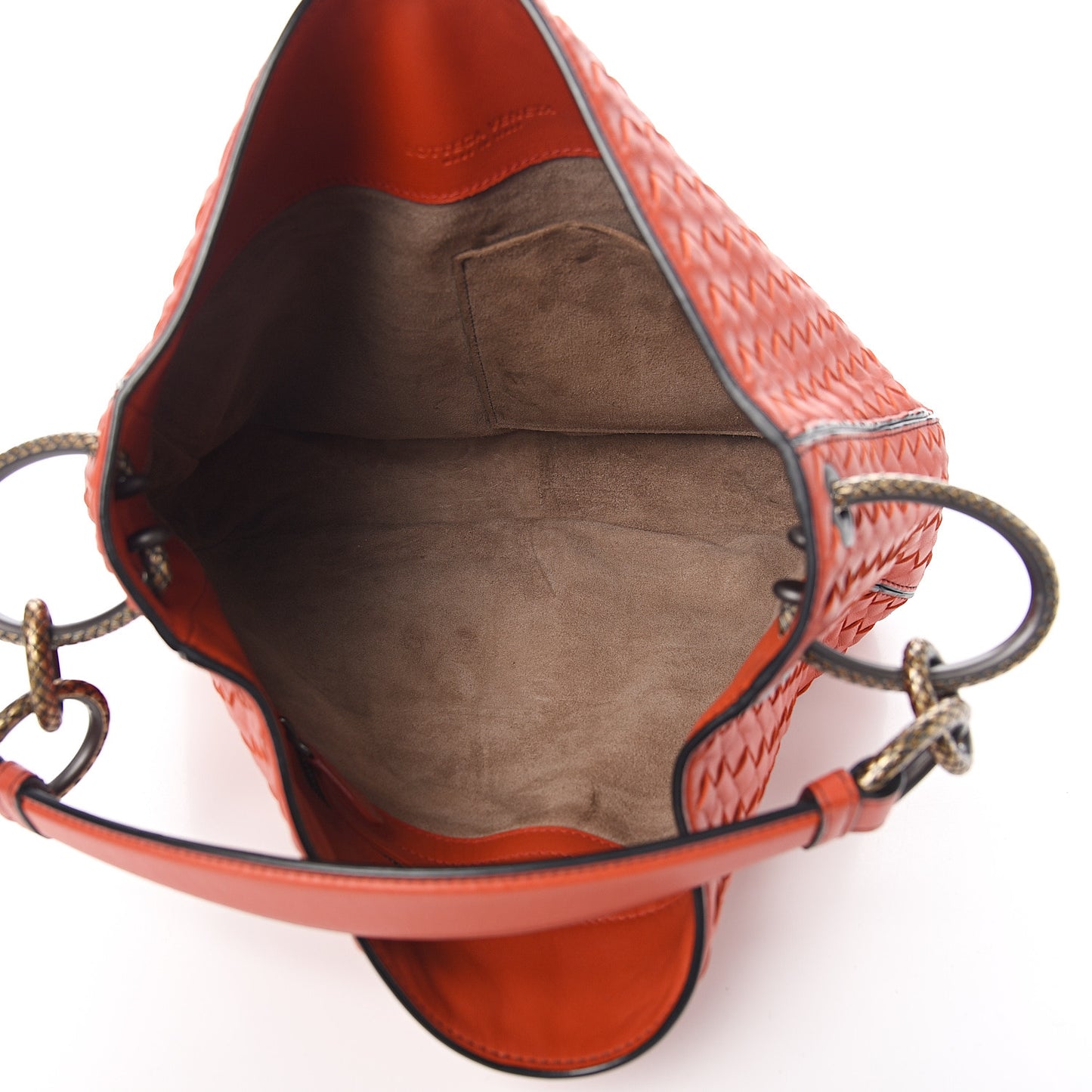 Nappa Intrecciato Small Loop Terracota