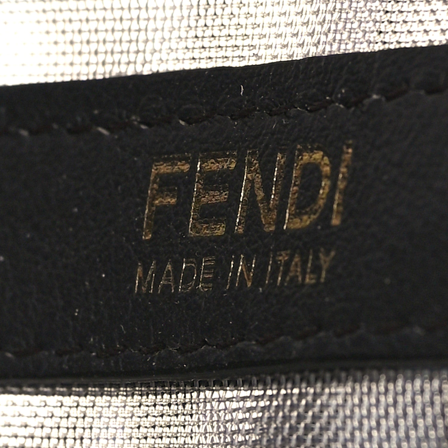 Fendi Mesh Vitello Grace F is Fendi FF 1974 Grande Mon Tresor Bucket Bag Azzurro Black Ebano 7 of 12