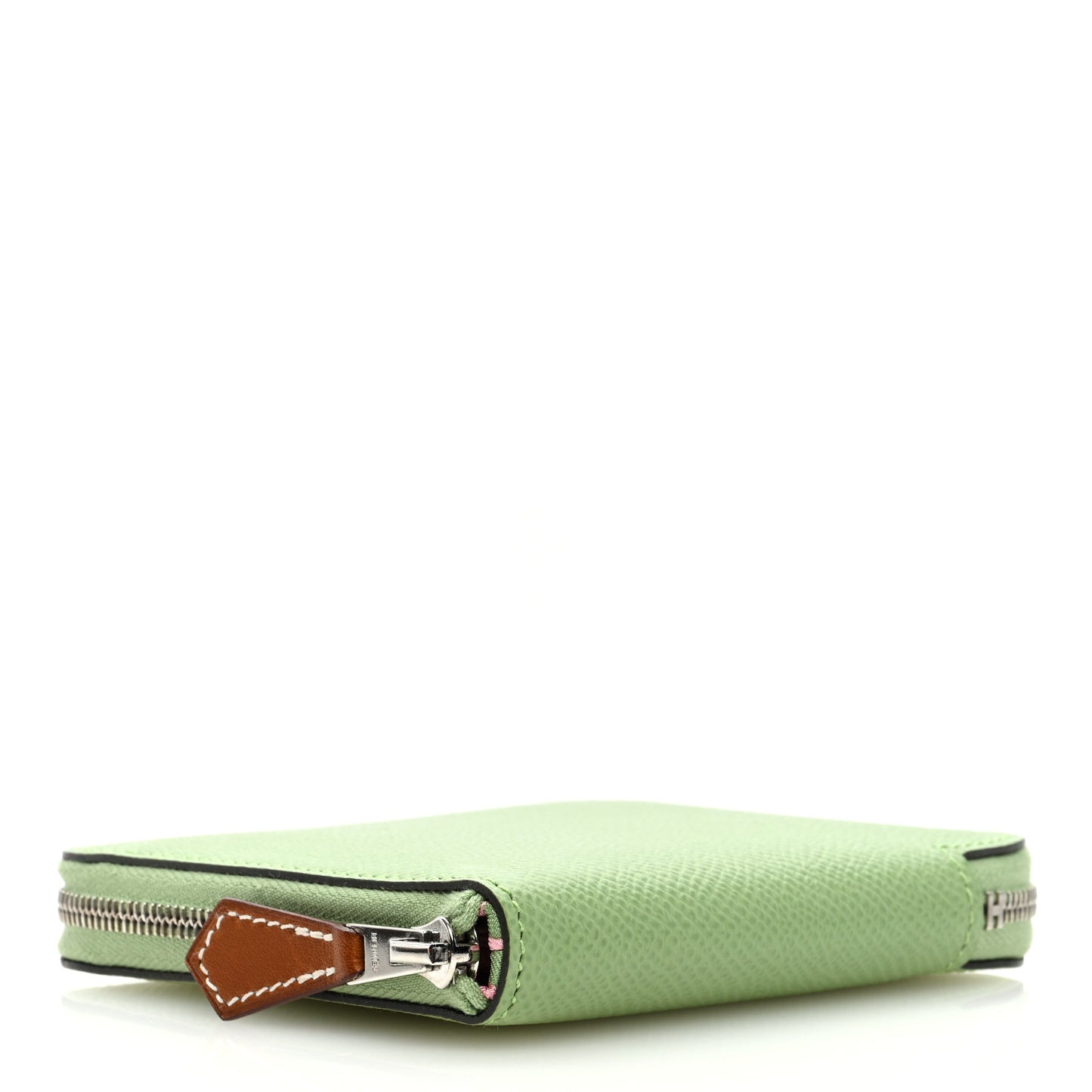Epsom Silk'In Compact Wallet Vert Criquet