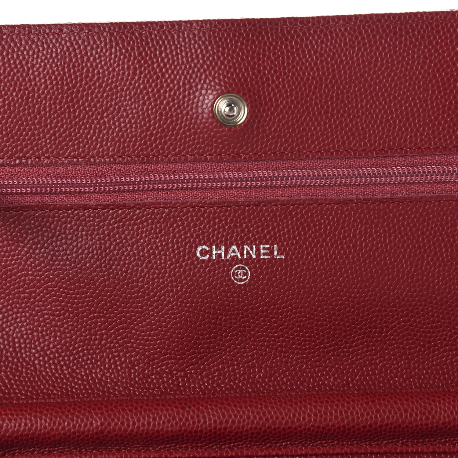 Chanel Caviar Quilted Wallet On Chain WOC Red 7 of 12