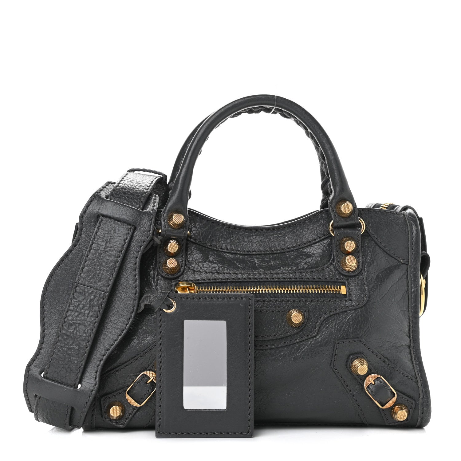 Balenciaga Agneau Giant 12 Gold Hardware Mini City Gris Fossile 1 of 9