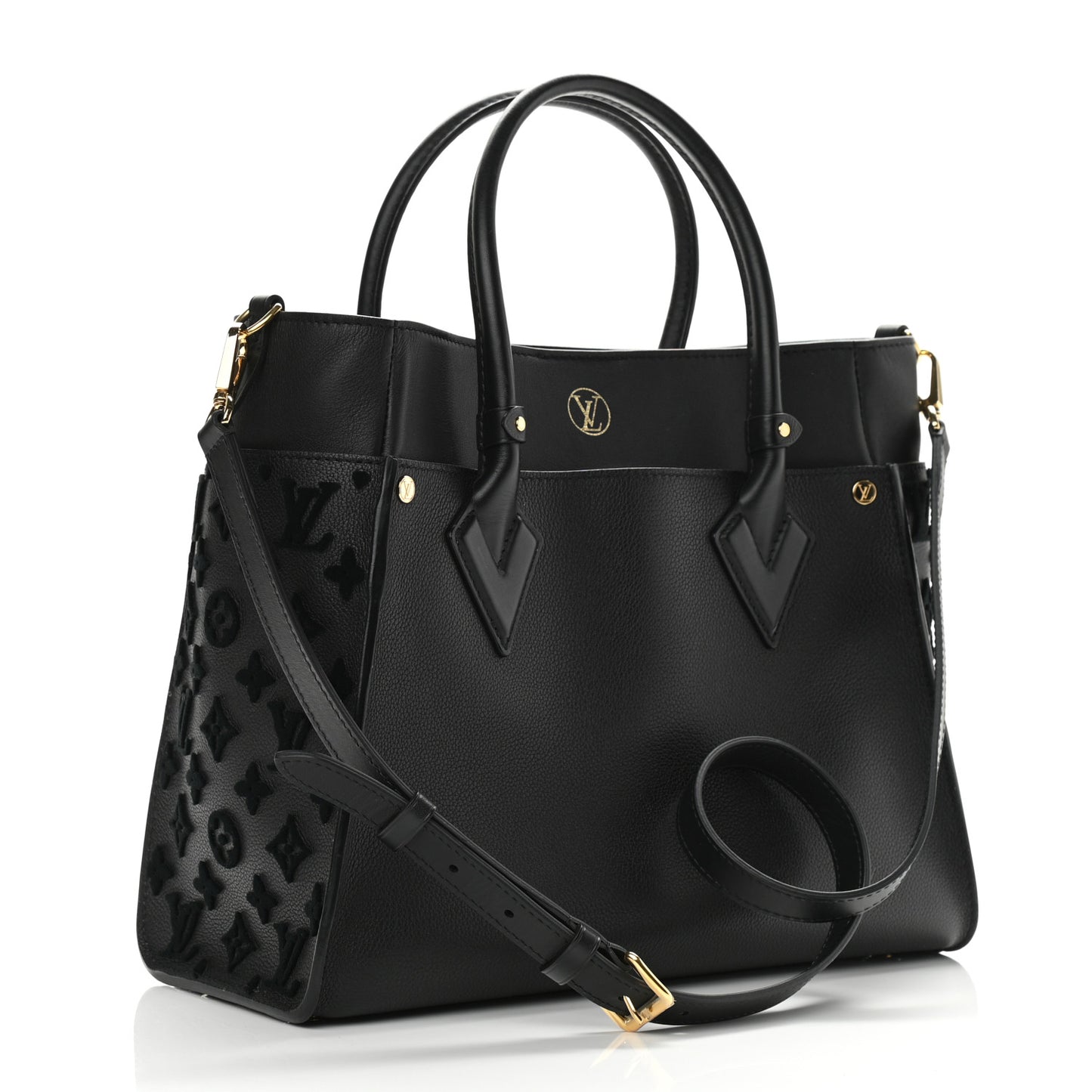 Calfskin Monogram Tufting On My Side Black